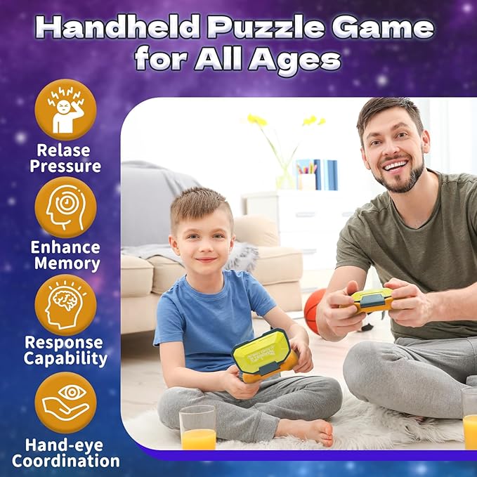 Fast Press Puzzle Game for Kids Age 3-12, Light Up Brain & Memory Games Electronic Handheld Pop Fidget Games Toys for Boys Girls Birthday Gifts for 6 7 8 9 10 11 12 Years Old Kids Teens