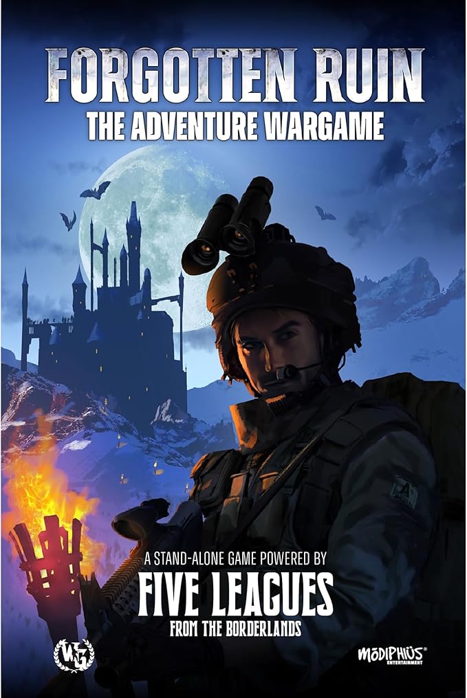 Modiphius Entertainment: Forgotten Ruin - The Adventure Wargame - Hardcover RPG Book, A Stand-Alone Powered by Five Leagues from The Borderlands