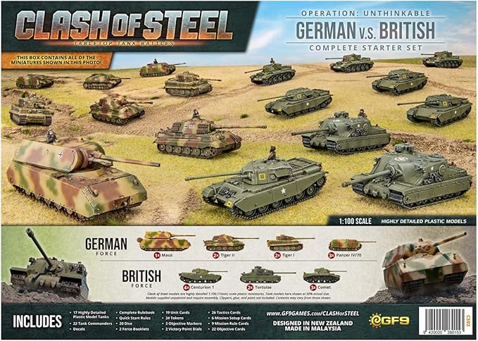 Gale Force Nine Clash of Steel: Operation Unthinkable - German vs. British Starter Set