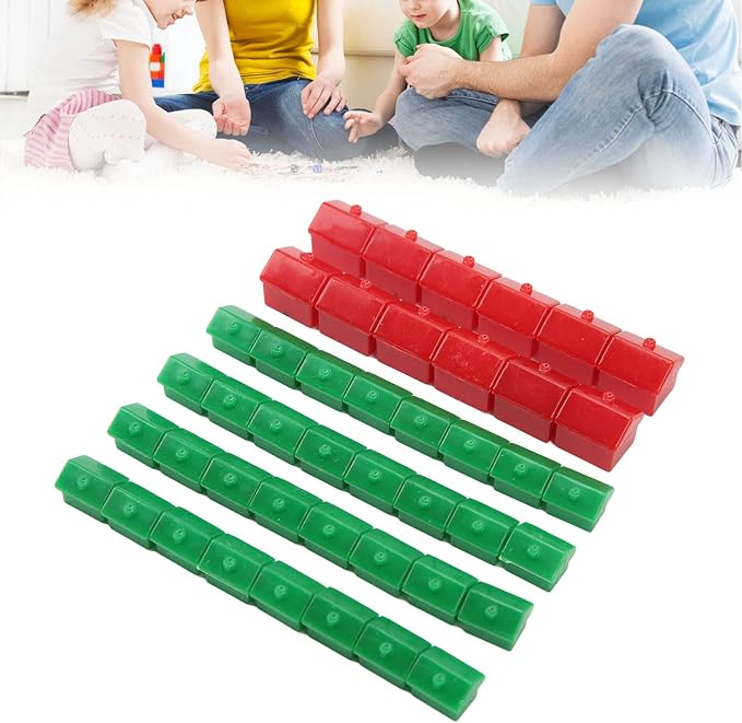 VGEBY Game Replacement Pieces, Game Plastic Hotels Houses Game Piece Supplement Accessories Replacement Pieces Game Pieces Houses