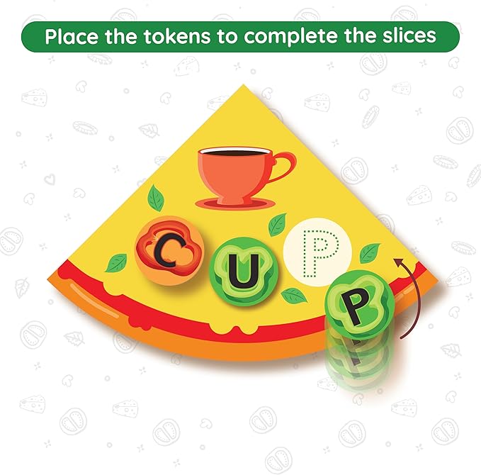 Word Pizza: Spelling Games for Ages 4-6 | Classroom Games | 160 Alphabet Toppings and 100 Words | Fun Preschool & Kindergarten Learning Activity | Homeschool Essentials