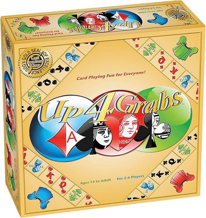 Up 4 Grabs – The Wild Card-Playing Board Game Packed with Twists and Turns – Classic Family & Adult Game Night Fun