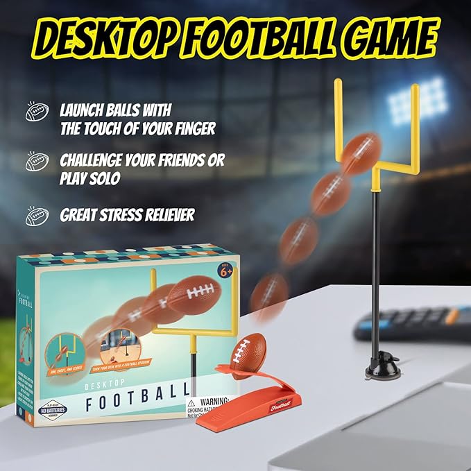 Desktop Games Mini Football Games For Kids - Desk Toys For Office For Adults. Mini Footballs Party Favors Desk Games Challenge a friend or Play solo. Football Party Football Game. No Batteries Needed