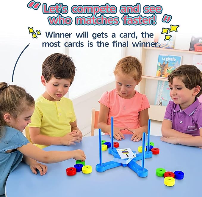 Board Game for Kids Age 4 5 6 7 8, STEM Science Toy Card Game for Kids, Fun for Family Game Night, for 4 5 6 7 8 Year Children Boys & Girls