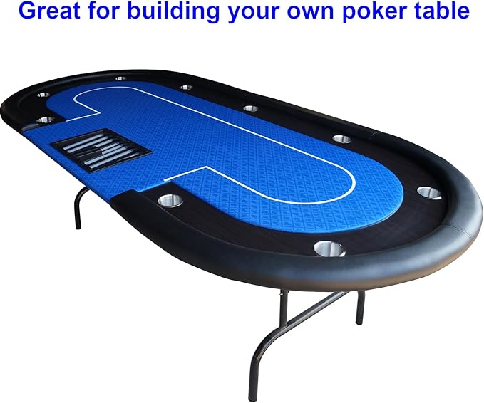 Speed Cloth Poker Table Fabric - 108X60 Inch Section of Casino Card Game Table Felt Top Cover Accessories - Blue