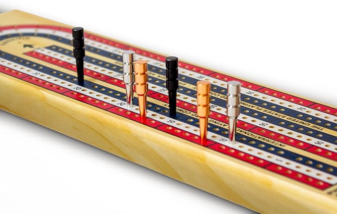 Metal Cribbage Pegs for Cribbage Board Game. Work with Regular Peg Board 1/8 Hole Size Like Bicycle Board Games. Pack of 8 Crib pegs.