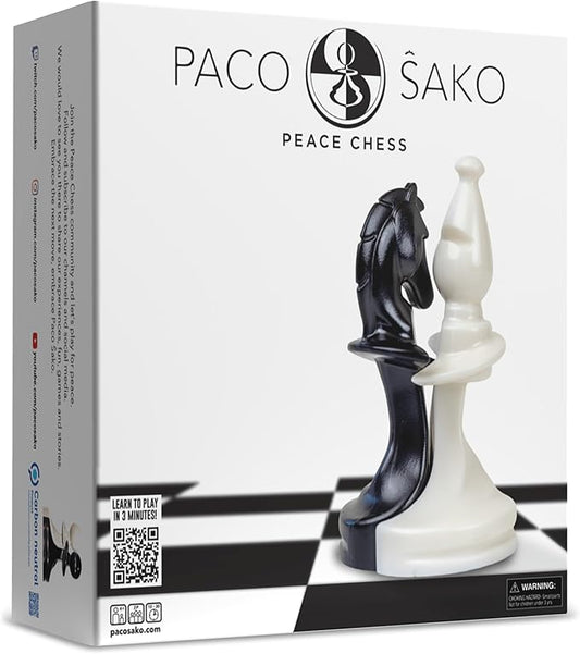 PacoSako Peace Chess Game, Super Fun for Chess Lovers, Make Peace While Playing Chess, not War - Chess Set Board Game for Peace Makers | 2-Players
