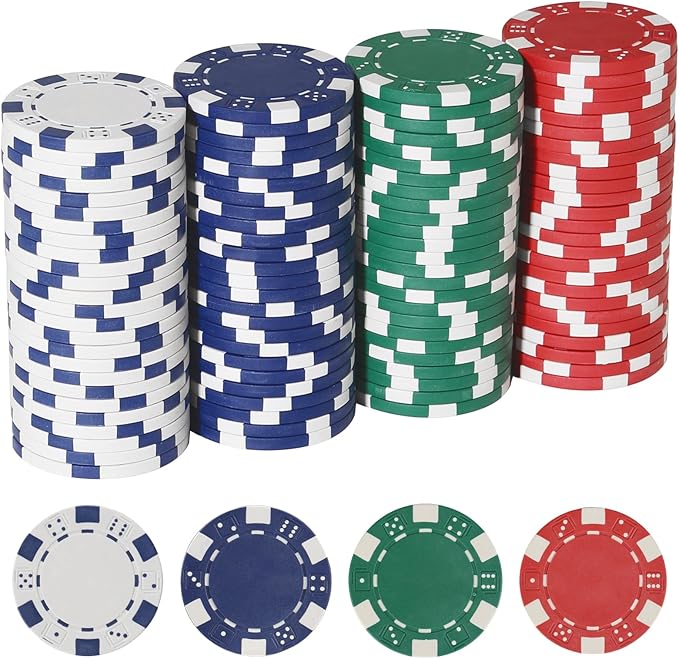 Poker Chips,Poker Chips Set for Card Board Game,11.5 Gram,for Texas Hold'em, Blackjack,Card Club or Late Night Poker Games