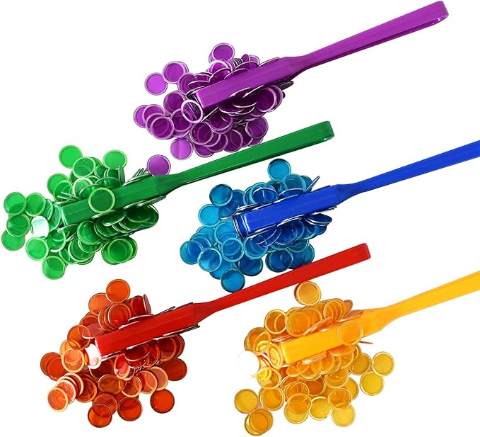 Yuanhe Magnetic Bingo Chips Set- Magnetic Wands with Metal Chips for Counting and Sorting, Educational Activities