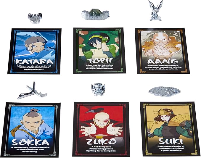 Hasbro Gaming Monopoly: Avatar: Nickelodeon The Last Airbender Edition Board Game for Kids Ages 8 and Up, Play as a Member of Team Avatar (Amazon Exclusive)