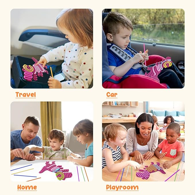Dinosaur Sensory Activity Board for Kids, Double-Sided Silicone Fidgets Toys - Silent, No Mess, for Calming, Stress Anxiety, ADHD&Autism - Includes Portable Travel Bag & 10 Strings, Purple