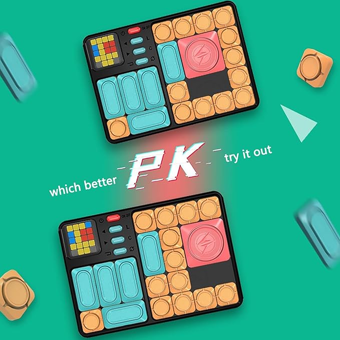 Super Slide Puzzle Games, Original 500+ Challenges Brain Teaser Puzzle, Electronic Puzzle，Travel Games Birthday Gifts for Boys Girls
