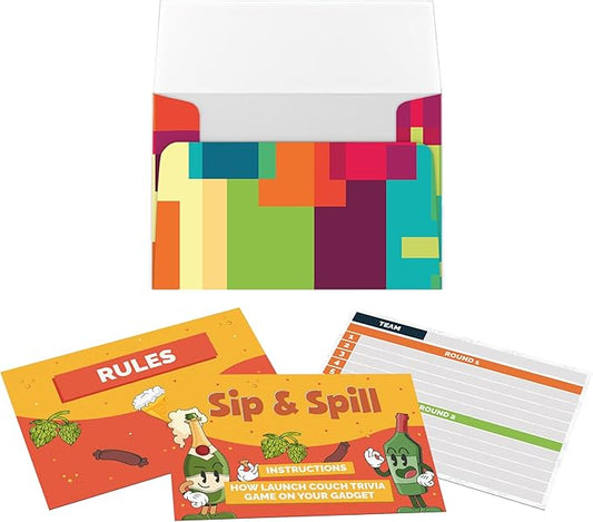 Couch Trivia Game A Fun and Educational Game with Virtual Host for Adults (Sip and Spill)