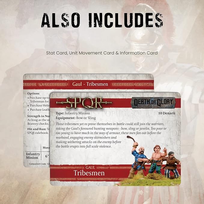 Wargames Delivered SPQR - Gaul - Tribesmen Archers. 28mm Miniatures Base, Roman and Greek Military Legion Miniatures for Miniature Wargames, and Roman War Games by Warlord Games