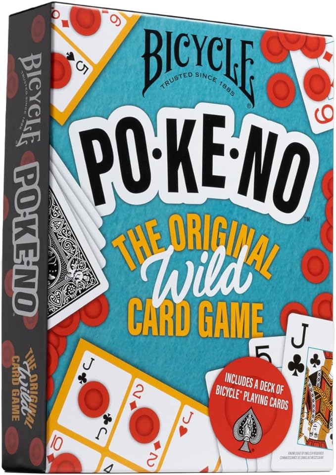 Bicycle Pokeno Playing Card Game Pack (Includes 1 Deck, Scorecards, and Chips)