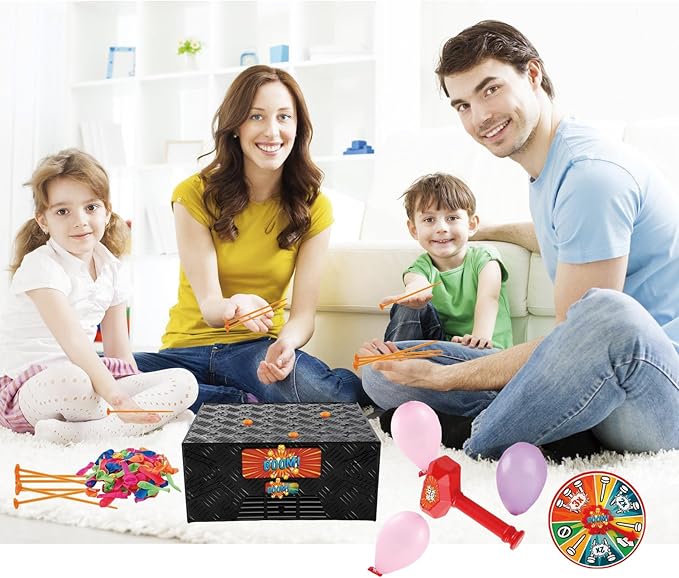 Bang Popping Balloon Game New Explosion Balloon Popping Game for Adults Kids Board Family Game Night Favorite Popular Social Media Games Everyone Can Play Challenge Friends Party Game Props(1Box)