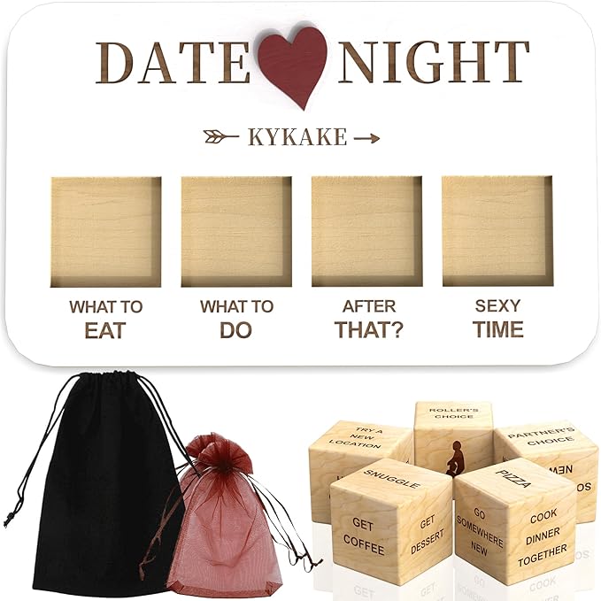 Date Night Dice, Couples Gift Ideas Decision Dice for Girlfriend Boyfriend Romantic Date Night Ideas for Him and Her Anniversary Birthday Gifts for Husband Wife Couples Toys