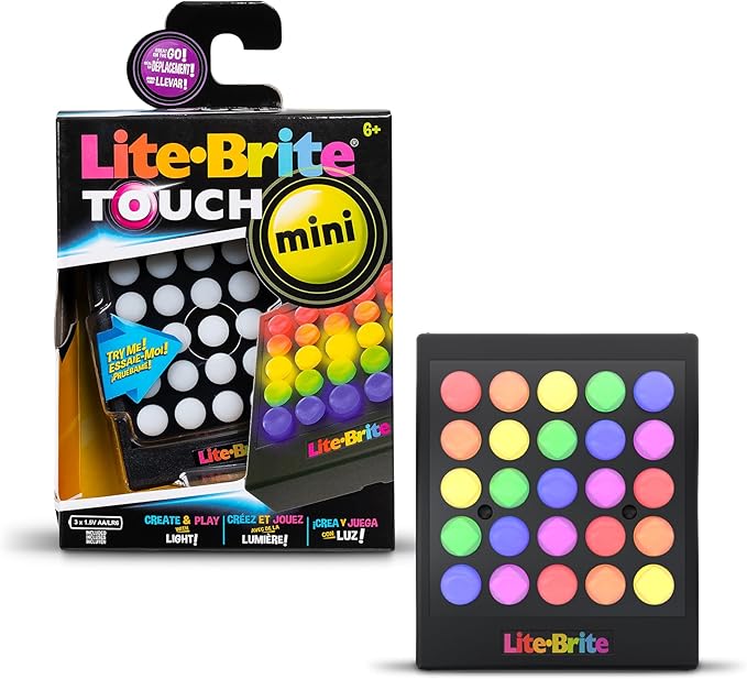 Lite Brite Mini Touch, Create Art with Light, Enhances Creativity, Gift for Girls and Boys Ages 6+