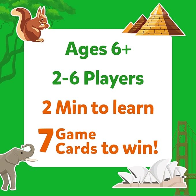 Skillmatics Guess in 10 Animals & Countries Combo, Perfect for Boys, Girls, Kids & Families Who Love Card Games, Educational Toys, Board Games, Trivia, Gifts for Ages 8, 9, 10 & Up