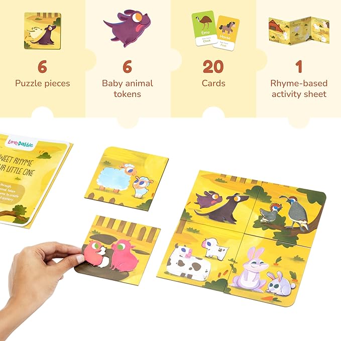 Explore The Woods! Mommy and Me On A Jungle Journey: Enjoy Two Enchanting Puzzles, Frame The Friendly Fairy Cardboard Learning Puzzles for Schools Birthday Gifts for Kids by LoveDabble (Pack of 2)