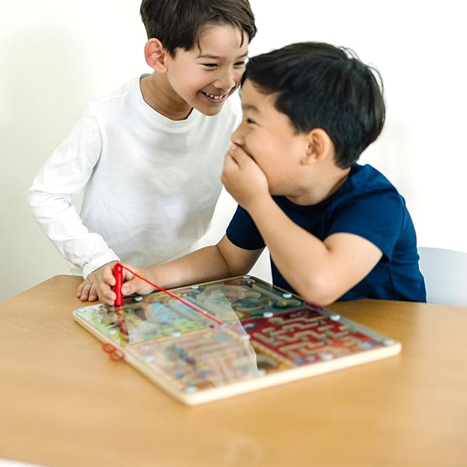 Melissa & Doug PAW Patrol Wooden 4-in-1 Magnetic Wand Maze Board - FSC Certified