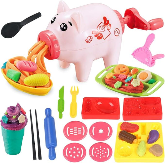 Kitchen Creations Noodle Party Color Dough Toys & Ultimate Swirl Ice Cream Maker Play Food Sets for Kids 3 Years and Up