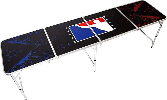 Official Beer Pong/Tailgate Table, Splatter Edition - World Series of Beer Pong (WSOBP), 8-ft Foldable/Portable