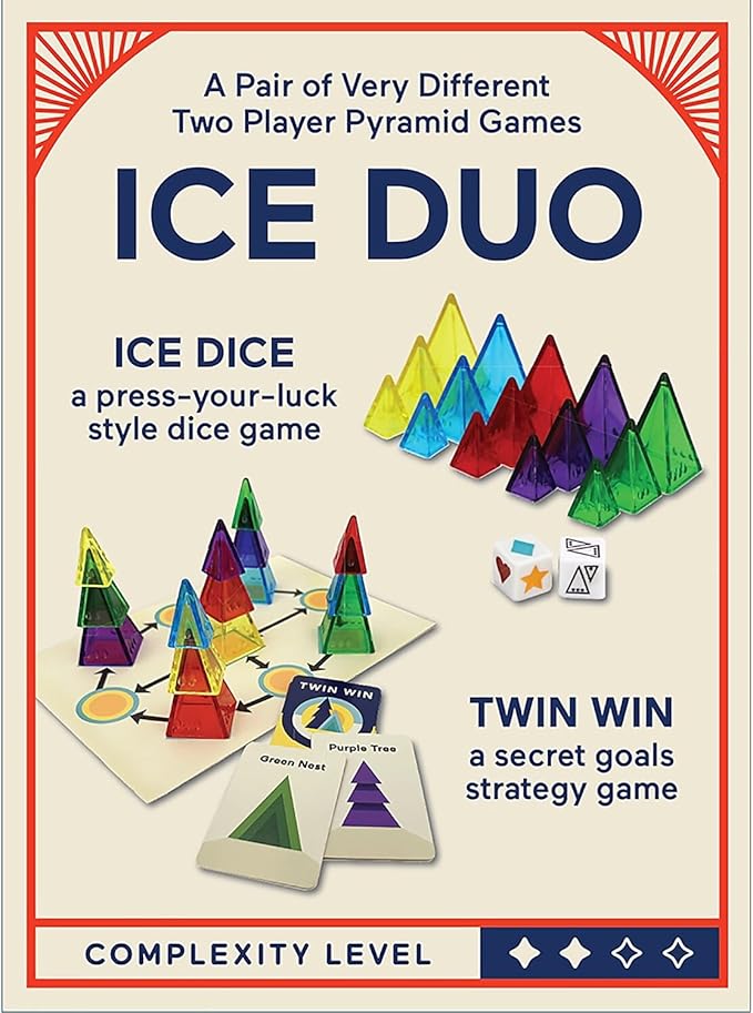 Looney Labs Ice Duo Board Game - Press-Your-Luck Adventure and Hidden-Goal Challenge