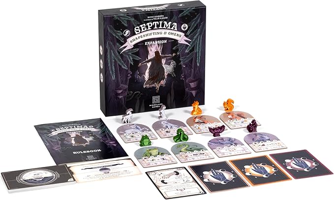 Games Septima - Shapeshifting & Omens Expansion | Transform into Animal Forms & Face Omens | New Cards, Animal Tiles & Modular Gameplay
