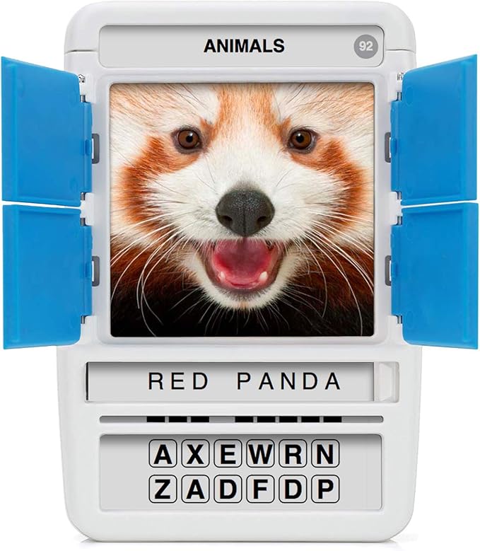 100 PICS Animals Travel Game - Guess 100 Animals | Flash Cards with Slide Reveal Case | Card Game, Gift, Stocking Stuffer | for Kids and Adults | Ages 6+