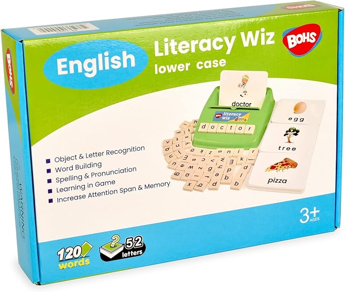 BOHS Spanish and English Literacy Wiz Game - Preschool Language Learning Educational Toys