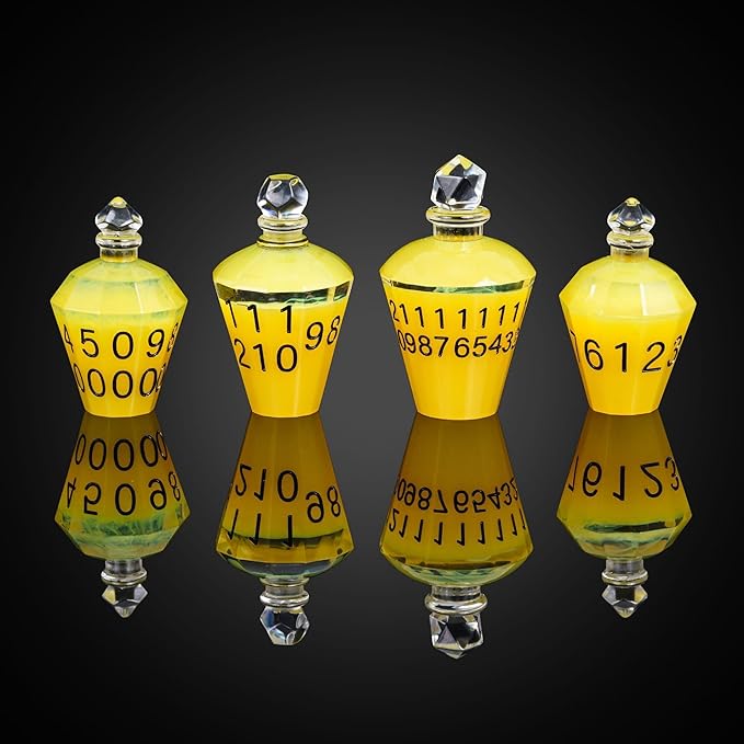 7PCS Potion DND Dice Set,Transparent Sharp Edge Dice Set D&D RPG Polyhedral Die,for Dungeons & Dragons, Pathfinder, and TTRPG Roleplaying Games.(Yellow)