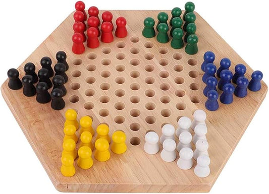 Chinese Checkers Set, Wooden Portable Exquisite Classic Halma Chinese Checkers Set, Good Choice of Entertainment for Travel