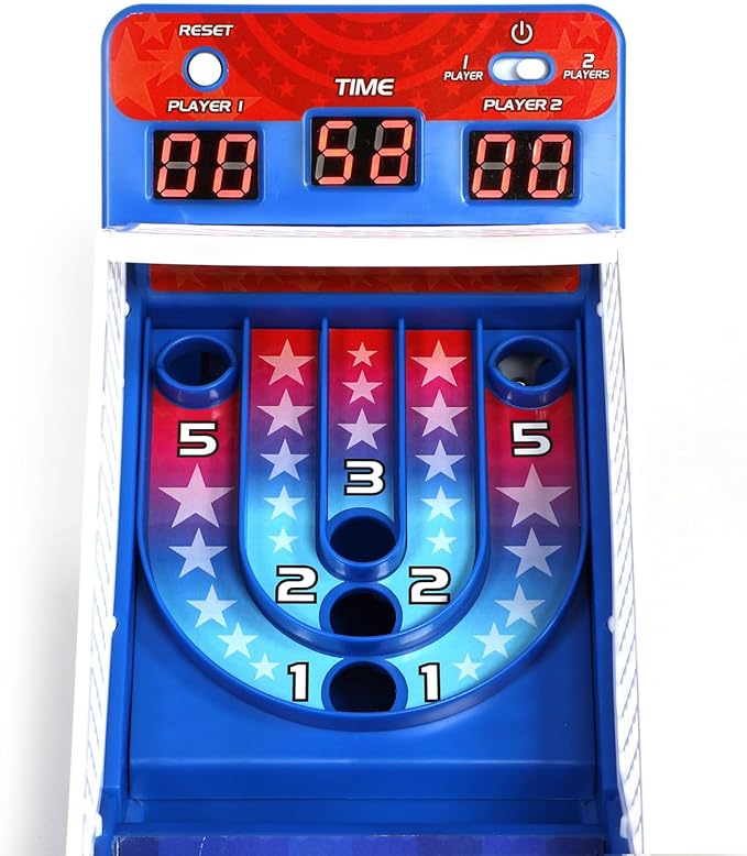 Retro Arcade Electronic: Alley-Ball - Tabletop Game, 3' Track, Scoreboard & Sound Effects, 1-2 Players, Ages 6+