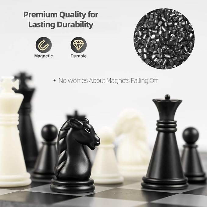 Travel Chess Set Magnetic Portable Folding Board - Small Mini Pocket Chess Set (X-Small / 5.9 Inch)