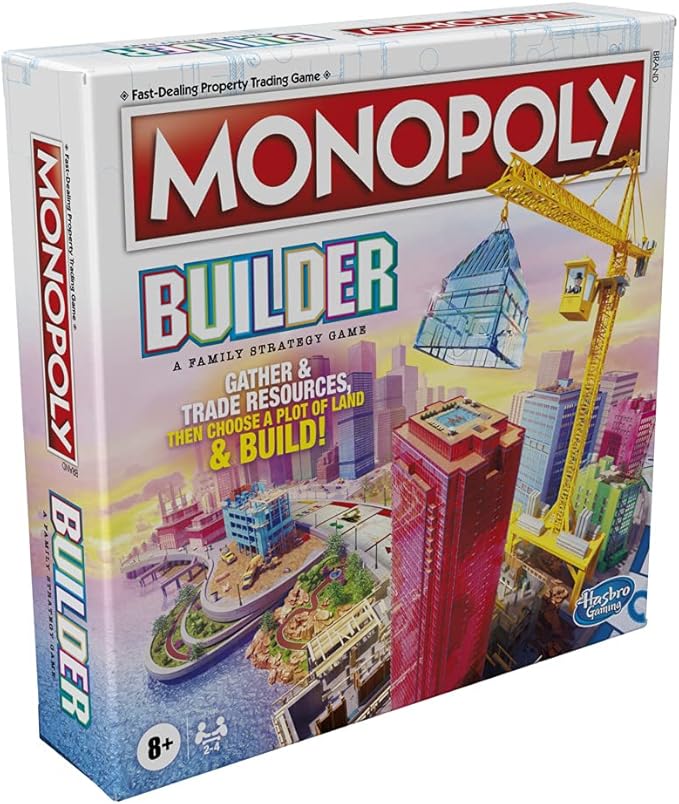 Monopoly Builder Board Game, Strategy Game, Family Game, Games for Children, Fun Game to Play, Family Board Games