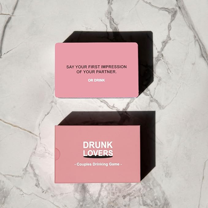Drunk Lovers - Couples Games Couples Card Game for Date Night, 54 Game Cards, Couple Games and Couples Games for Adults