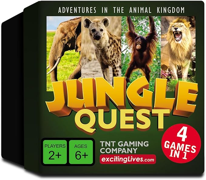 Jungle Quest: Animal & Wildlife Trivia, Educational Learning Card Game