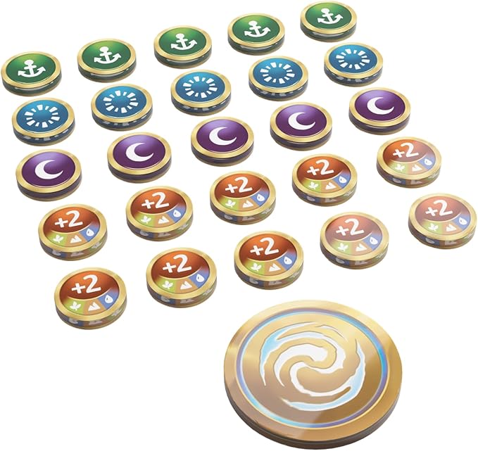 Gamegenic Altered Premium Markers - Officially Licensed, 26-Piece Acrylic Game Tokens for TCG, Vibrant Designs, Includes First Player, Anchored, Fleeting, Asleep & Double-Sided Boost Markers