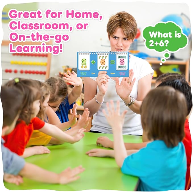 Addition and Subtraction Flash Cards,0-24 Math Facts Manipulatives Games Preschool Kindergarten 1st 2nd Grade Classroom Must Haves,Counting Educational Toy Learning Activities Homeschool