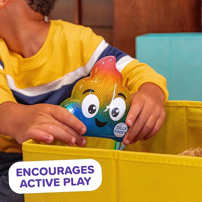 Silly Poopy's Hide & Seek by Relatable, The Talking, Singing, Rainbow Hide & Seek Toy, Fun Learning Toys for Toddlers, Interactive Toddler Toys, Hide and Seek Games, Includes 1 Toy & 2 AA Batteries