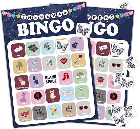 Music Party Bingo Games Singer Birthday Games Music Lovers Birthday Party Favors Guitar Bingo Cards 24 Players for Adults Fans Bachelorette Family Gathering Favors