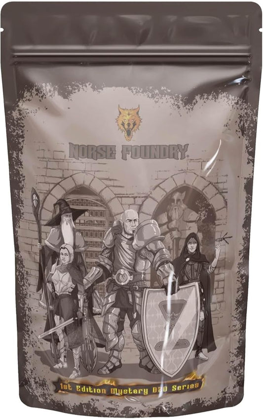 Norse Foundry Mystery 1st Edition D20 Series: D20 Die for RPG, DND, Pathfinder-Premium Craftsmanship, 25mm Intricate Metal Stylish Design