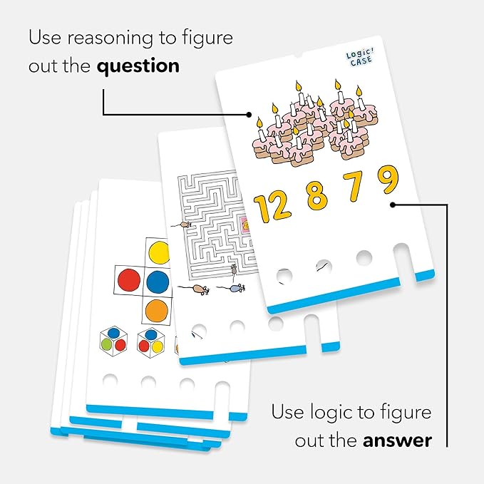 HABA Logic! CASE Starter Set 6+- Brain Teaser Puzzles and Car Games, A Single Player Handheld Game to Develop Critical Thinking for Kids