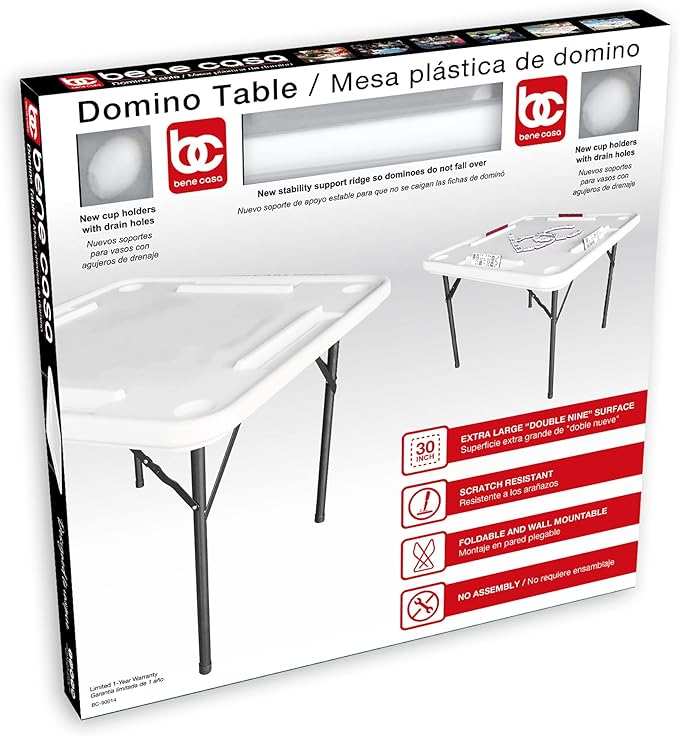 Benecasa Blow Mold Domino Game Table