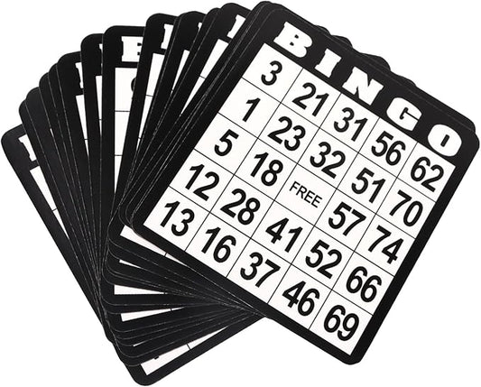 GSE Games & Sports Expert 18-Pack Bingo Game Cards with Easy Read Numbers, Reusable Paper Bingo Sheets for Family/Friend Parties