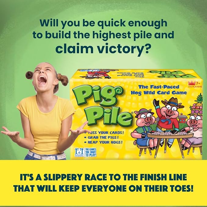 R&R Games Pig Pile, Kid’s Card Game