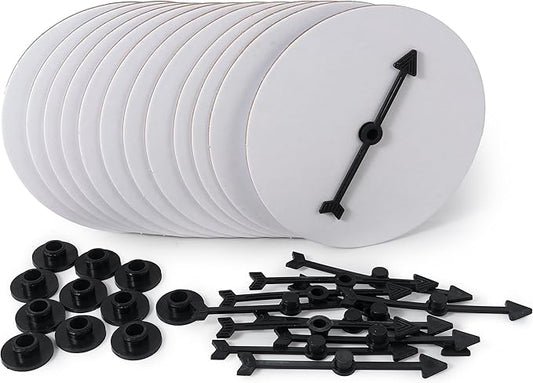 12 Board Game Arrow Spinners, Family Games Accessories - Blank DIY Gaming Spinners, Create Your Own - Replacement Pieces