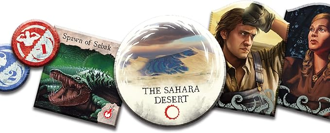 Eldritch Horror Under the Pyramids Board Game EXPANSION | Mystery Game | Cooperative Board Game for Adults and Family | Ages 14+ | 1-8 Players | Avg. Playtime 2-4 Hours | Made by Fantasy Flight Games