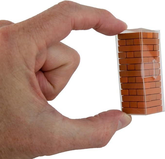 World's Smallest Jenga | Miniature Classic Game | Wooden Blocks Stacking Tumbling Tower Game | Party Games for Kids & Families | Easter Basket Stuffers | Ages 6+
